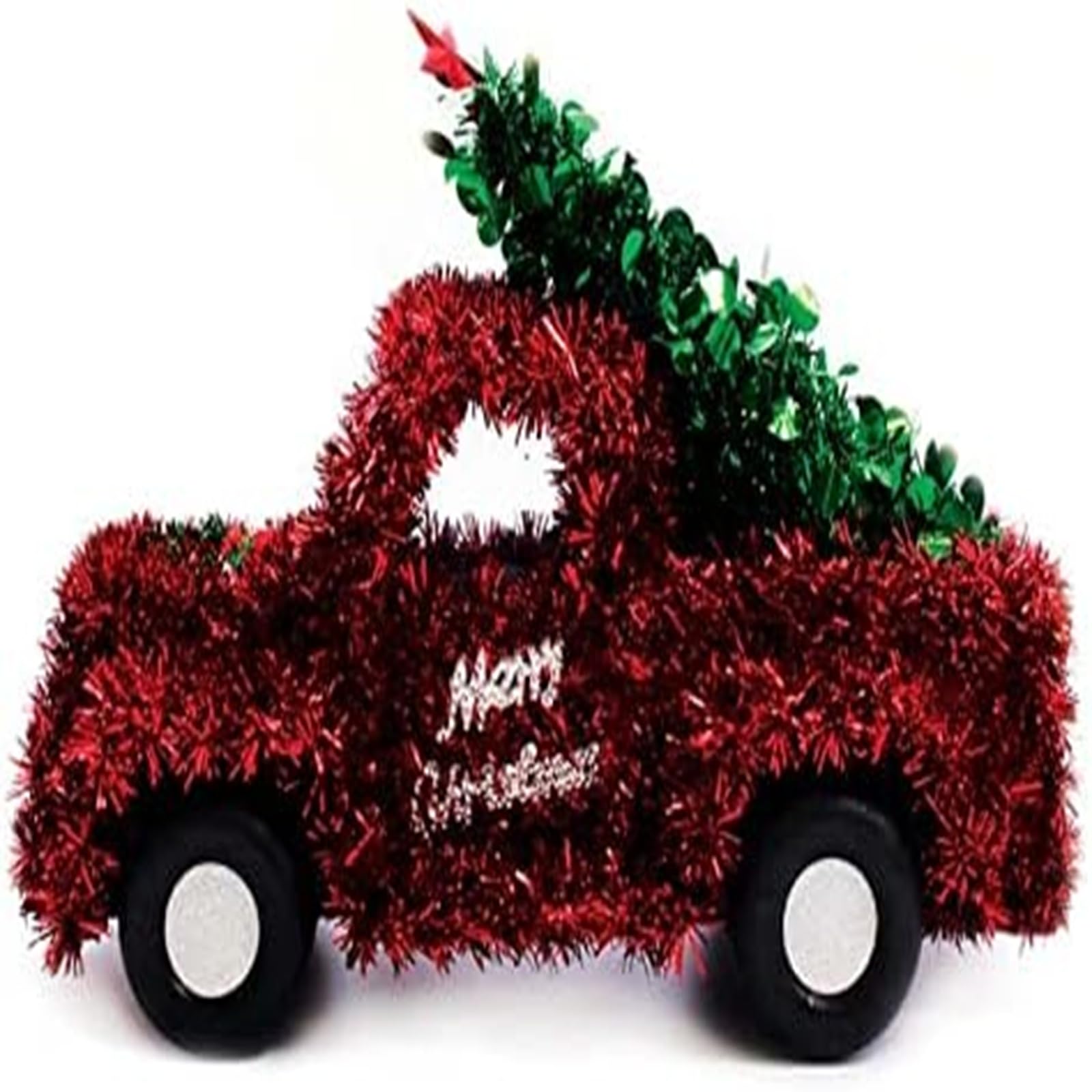 PSO Large Standing Truck And Tree Christmas Tinsel Decoration