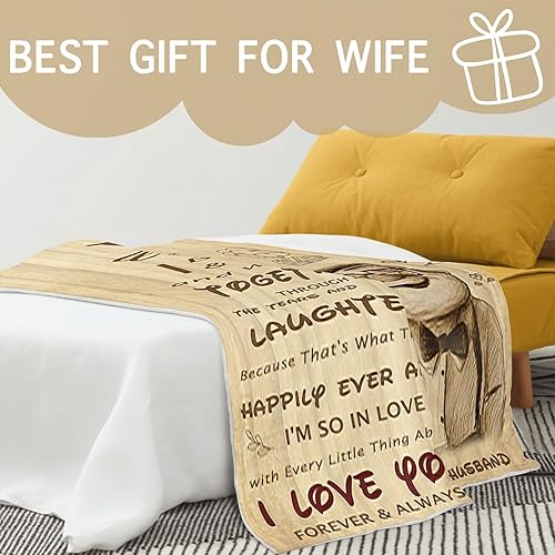 Miniatura 4 de Regalos para esposa, regalos de cumpleaños para esposa, ideas de regalo de cumpleaños para esposa, manta para mi encantadora esposa de parte del