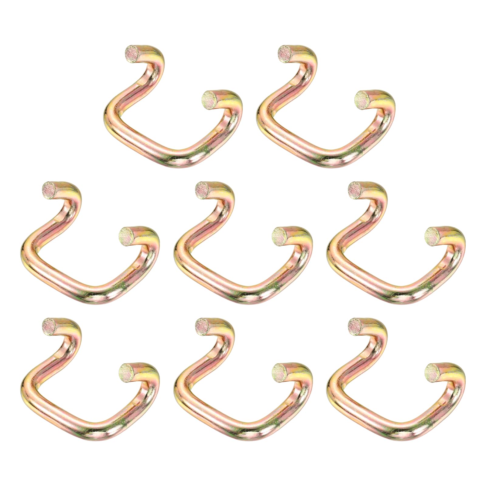 QUARKZMAN 8pz Doppio J Gancio 11.3mm Dia 11023lbs Cricchetto Cinturino Fissaggio Gancio per 2" Fissaggio Cinghie Matrimonio Auto Camion Rimorchi Doppio Riga Ganci Legatore Accessori