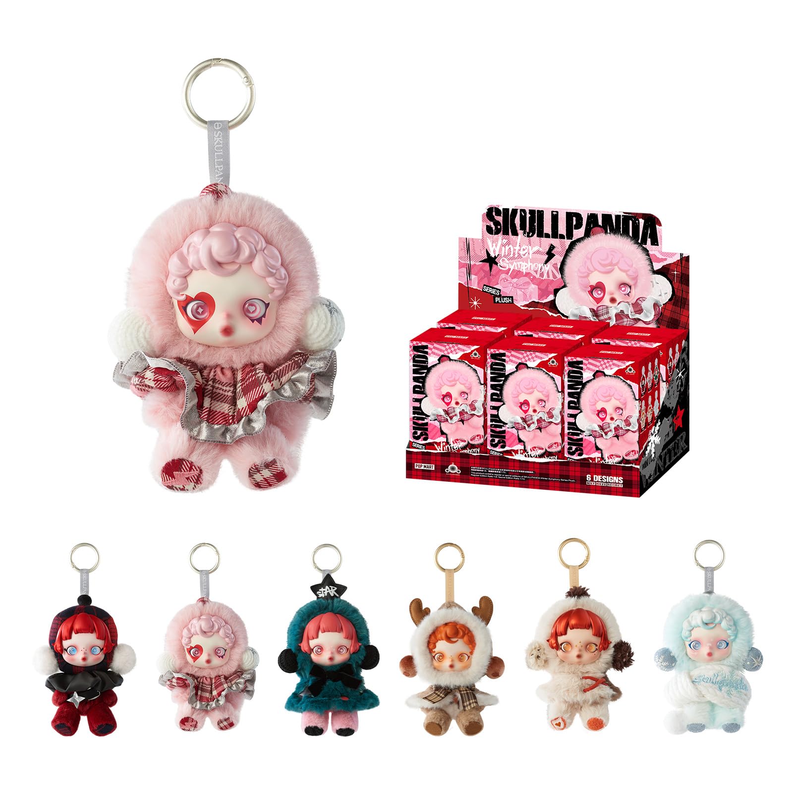 Amazon.com: POP MART SKULLPANDA Winter Symphony Series Plush, 6PCs