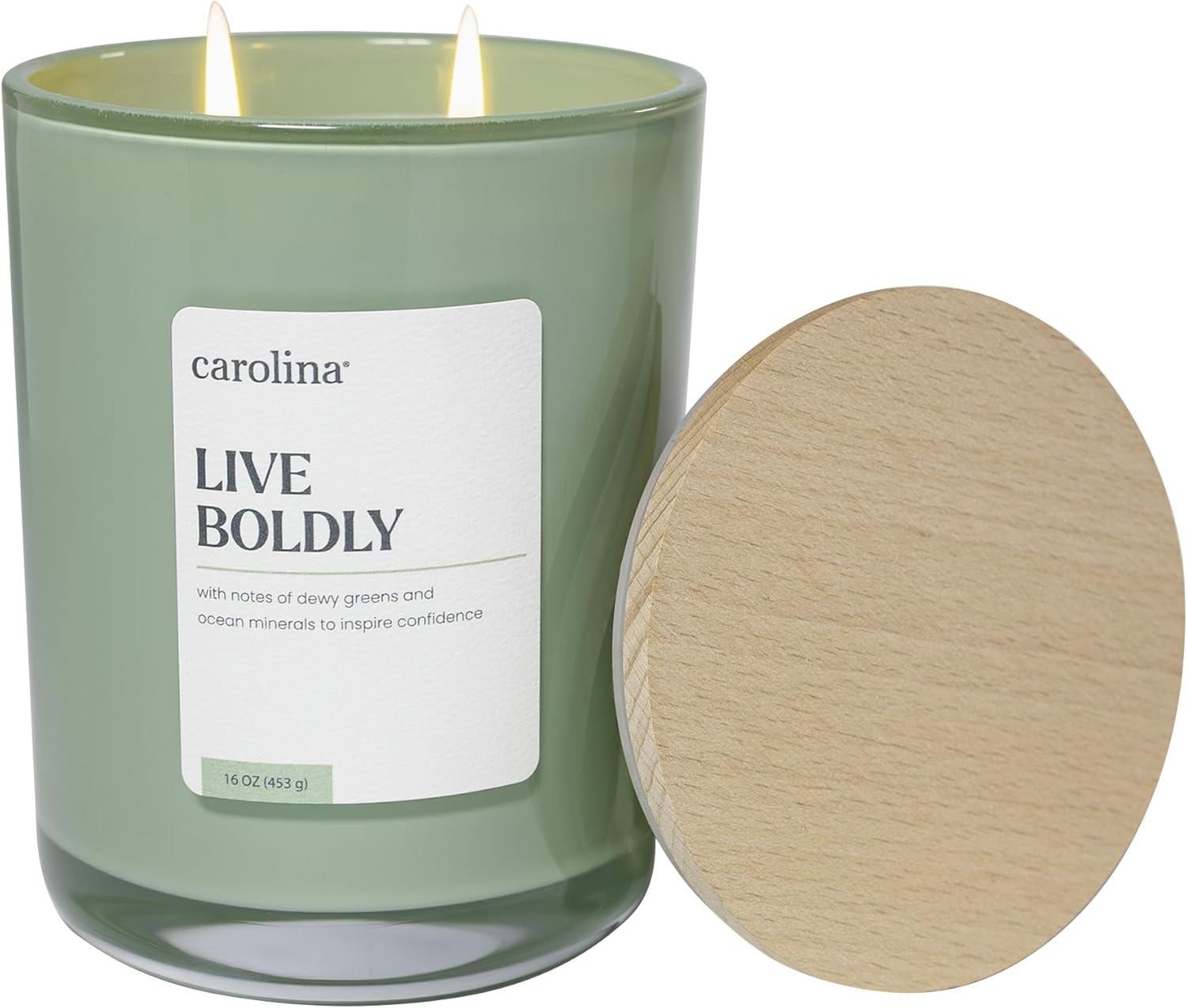 Carolina Live Boldly 16 oz Scented Candle, 2 Wick Wellness Relaxing Candle, 60H …