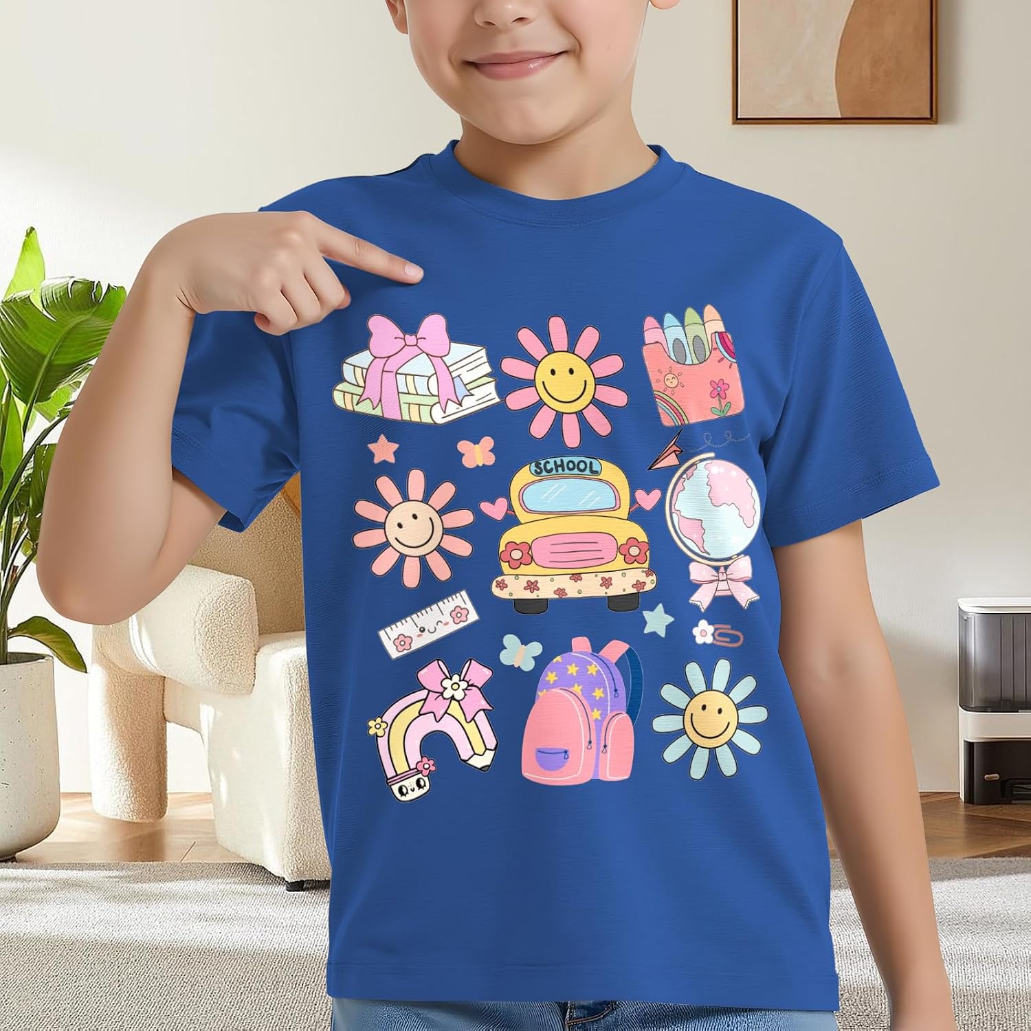 100 Days of School Shirt for Kids School Tshirt-Toddler Happy 100th Day Short Sleeve Boys Girls Gift Tees Tops