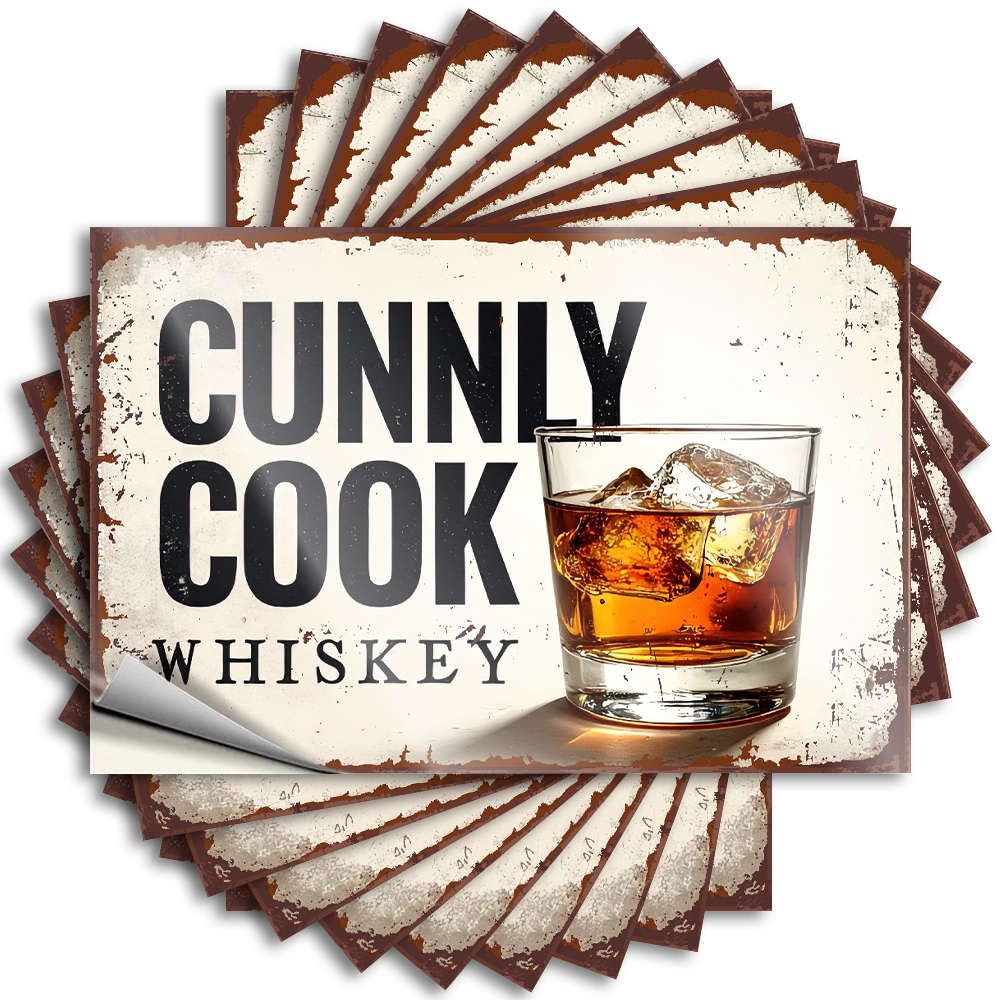 Stickers Space Peel and Stick - Cunny Cook Whiskey Sign Bumper Tall Waterproof Vinyl for Humor(6X9CM)