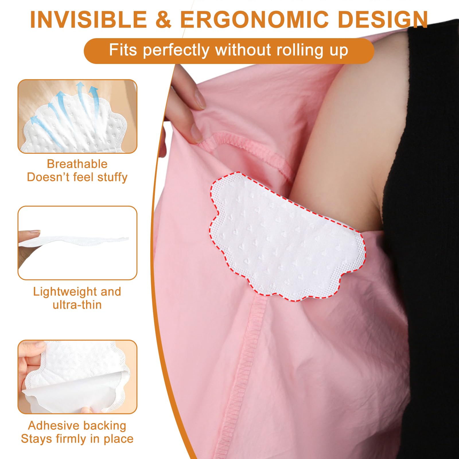 Almohadillas Sudor Axilas 60 Piezas, Sobaqueras Sudor Autoadhesivas Invisibles, Antitranspirante Axilas con Efecto Mentol, Absorbentes Contra Manchas y Olor, para Hombre y Mujer