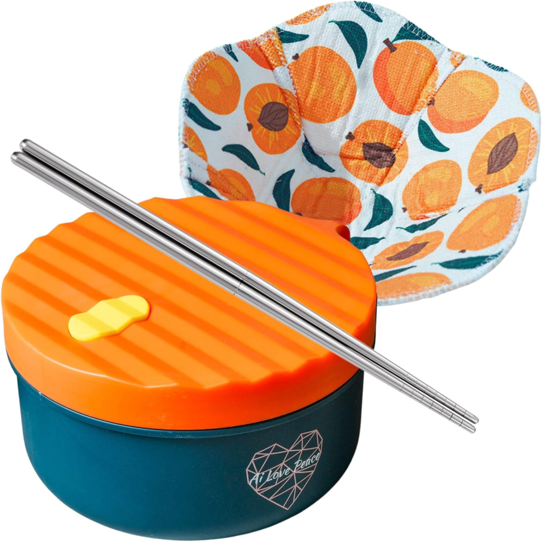 Amazon.com | AI LOVE PEACE Microwave Ramen Bowl Set Noodle Bowls With ...