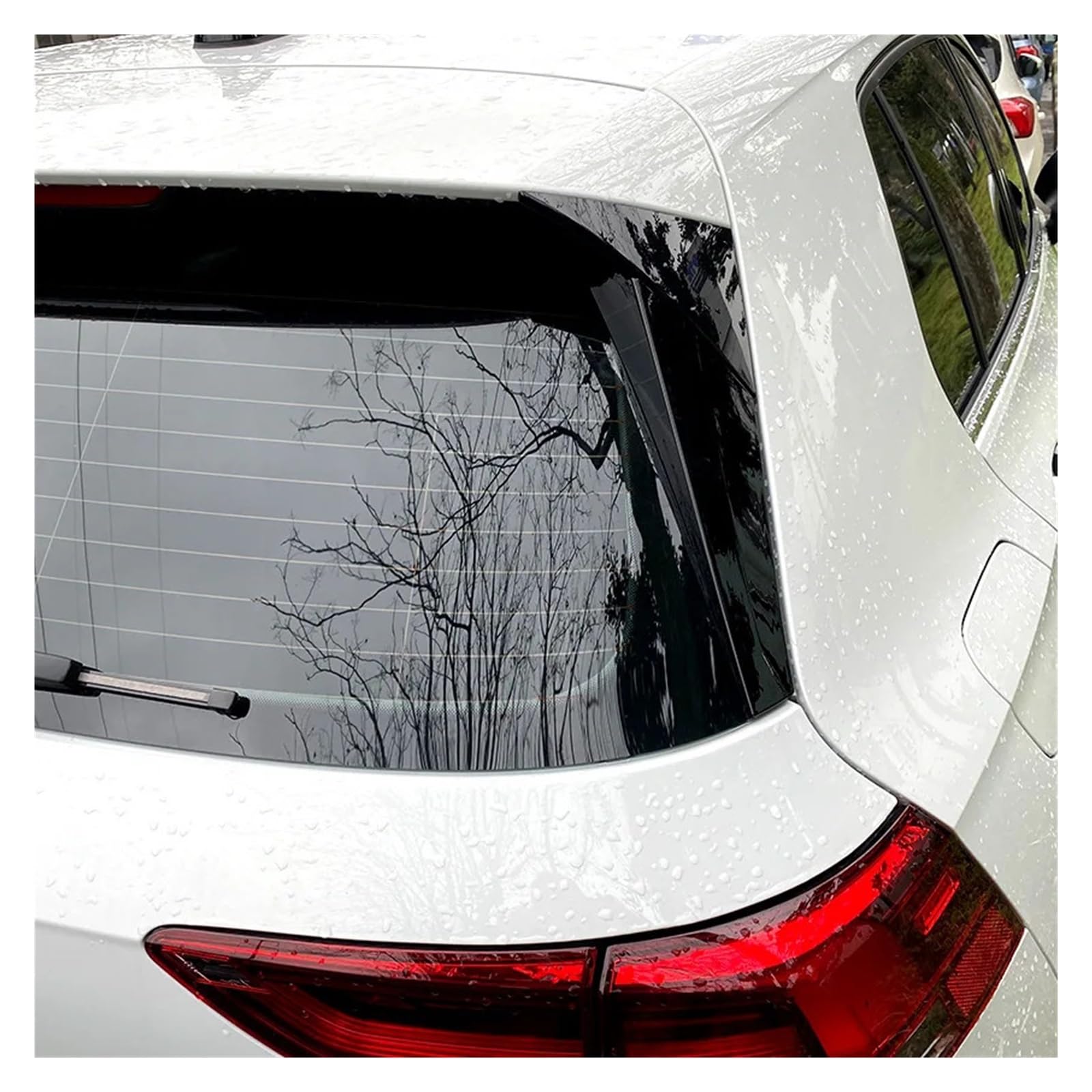 Osłona tylnego spojlera szyby bocznej, Compatible With Volkswagena, Compatible With Golfa, 8 MK8 2020-2022(Carbon Look)