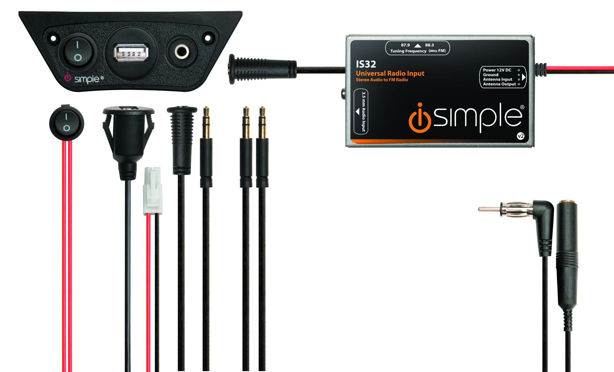 Amazon | iSimple FMモジュレーター RadioMod RCA音声入力可能 3.5mm