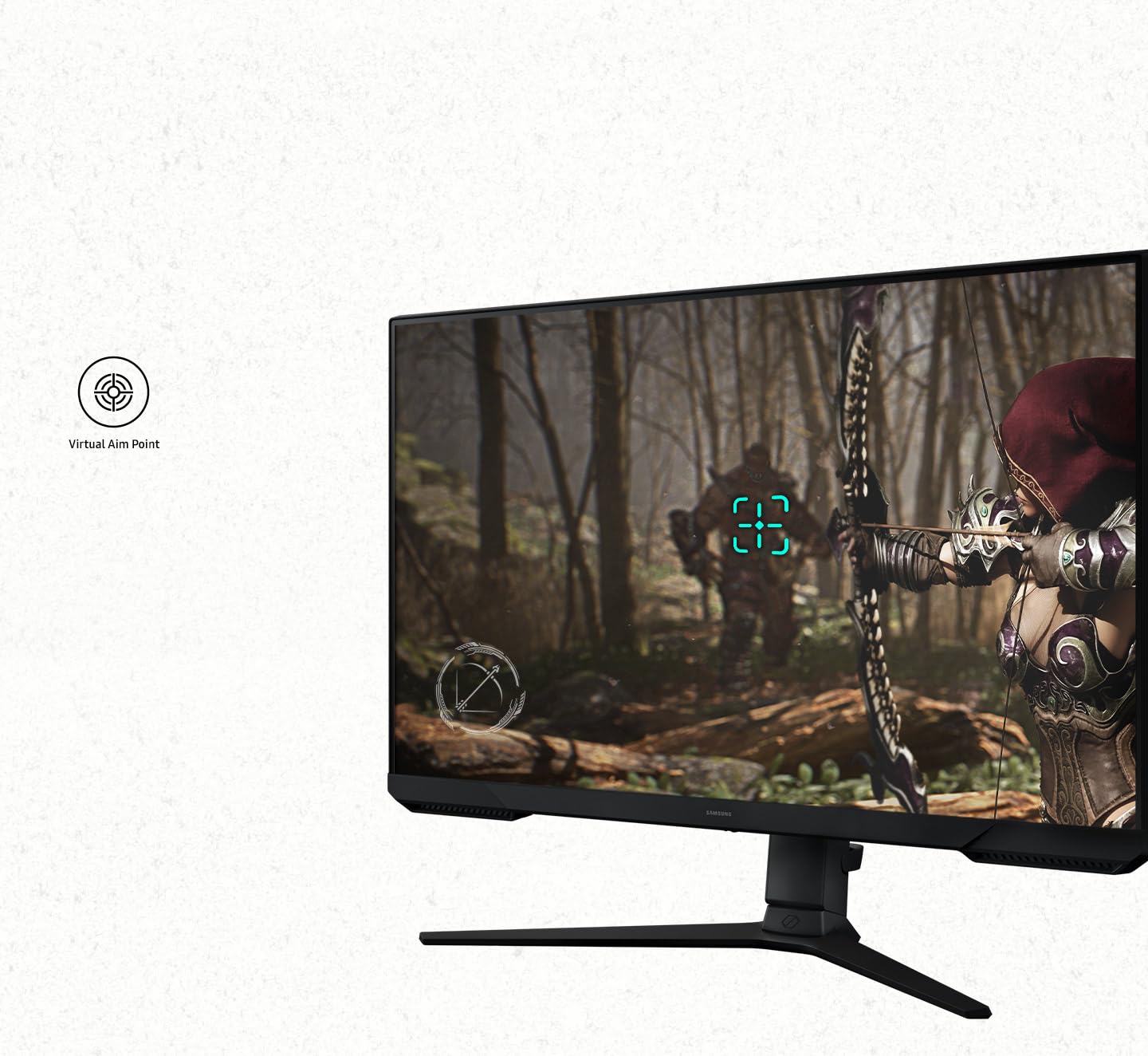 Samsung Écran PC Gaming Odyssey G30D 24'', 180Hz, 1ms, VA, Full HD (1920x1080), 3000:1, Ajustable en hauteur, pivotable, orientable, inclinable, LS24DG302EUXEN