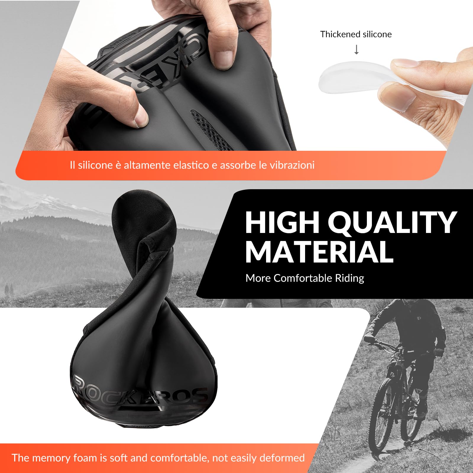 Copri Sella Sella Bici Memory Foam Coprisella Bici Gel