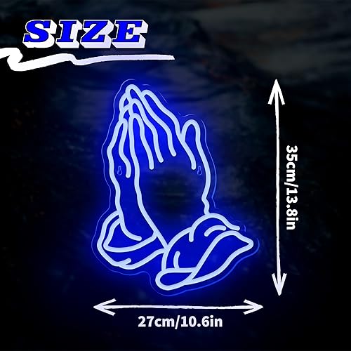 Miniatura 2 de Praying Hands Neon Sign Dimmable Prayer Gesture Led Neon Light for Party Wedding Chritmas Home Decorative Wall Decor Jesus God Answers Prayer Wall