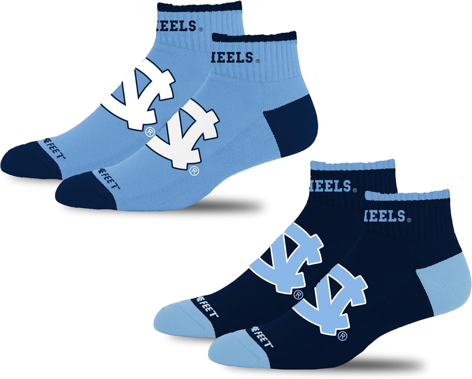 For Bare Feet NCAA Unisex Kids Front and Center 2 Pack Team Colors
