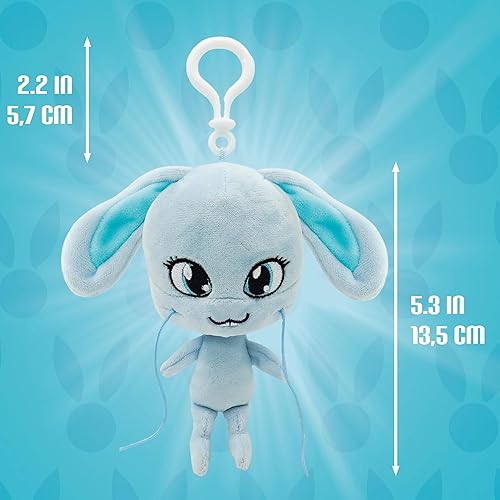 Miniatura 3 de Miraculous Ladybug Kwami - Llaveros de mochila Lifesize de 5 pulgadas, juguetes de clip de Fluff The Rabbit - Accesorios portátiles de mariquita y