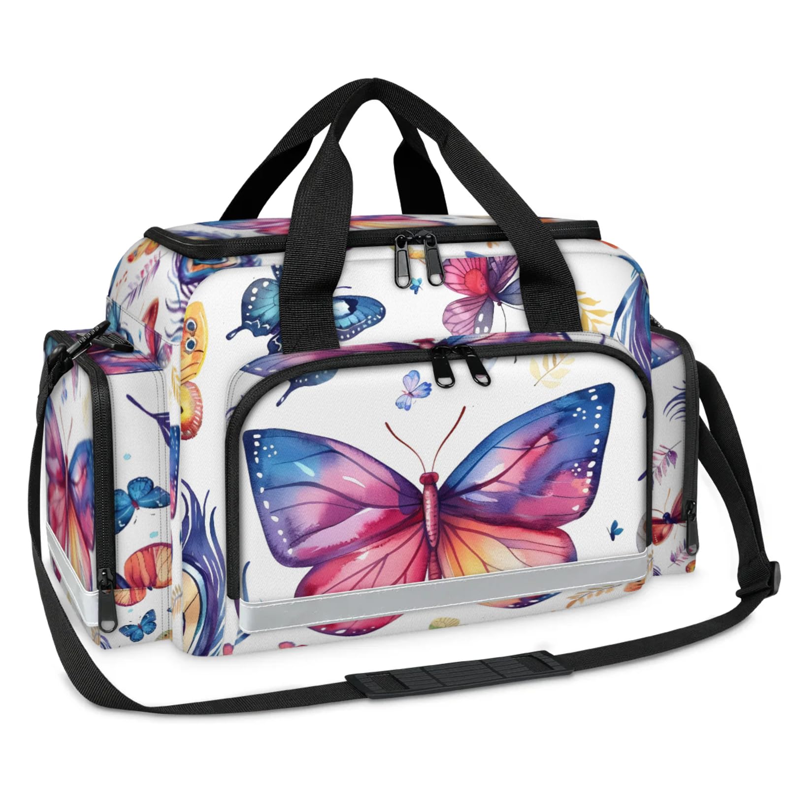 GzLeyigou First Aid Bags Empty, Minuscule Butterfly Emergency Bag First Aid Kit Multiple Compartment Kit Carrier On Call Trauma Bag For Paramedics Emergency Medical Supplies Kit