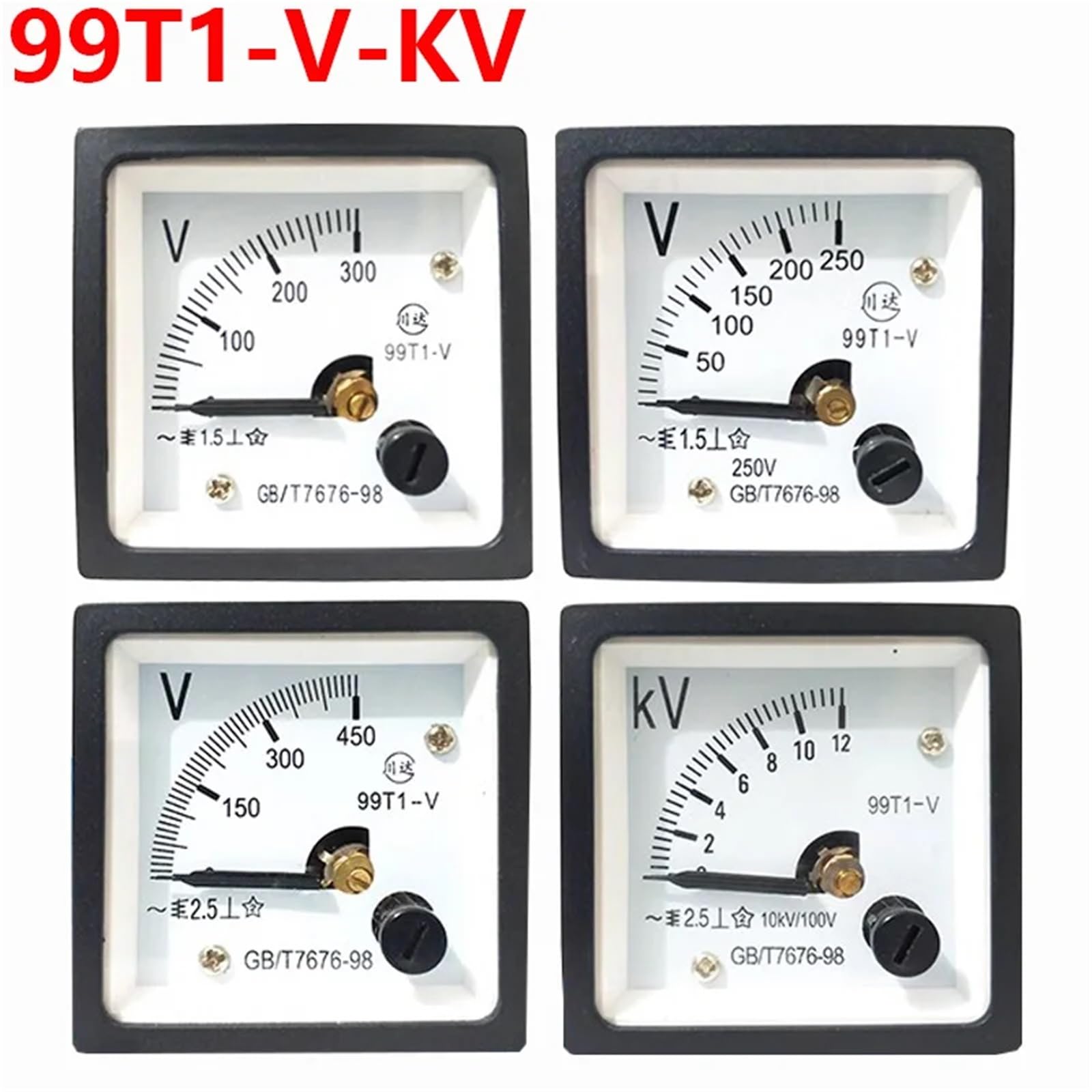 Woltomierz do montażu panelowego, zakres pomiarowy 99T1 AC 300V 250V 450V 500V