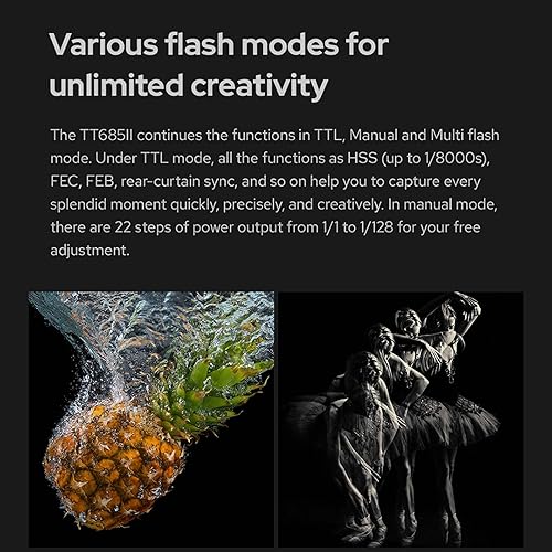 Miniatura 5 de Godox Flash de cámara para Canon TT685IIC TT685II-C 2.4G inalámbrico HSS GN60 Flash compatible con cámaras digitales Canon 6D 7D 50D 60D 500D 550D