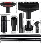 13Pcs Universal Vacuum Attachment Kit 1-1/4" Vacuum Hose Adapter Wet Dry Plastic Vacuum Cleaners Accessories with Extension Wand Horse Hair Brush Flexible Crevice Tool Adapter for Shop Vac Attachment