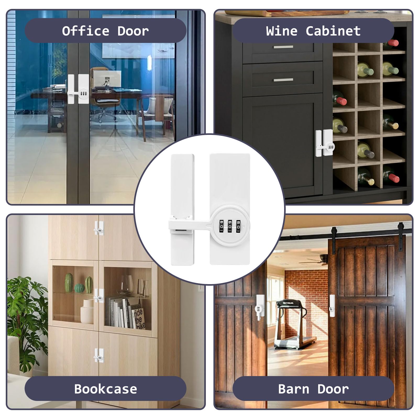 Garden Gate Lock with Code, Mechanical Deadbolt Combination, Security Smart Door Locks for Front Door/Entry/Wooden Gates (White) - Image 2