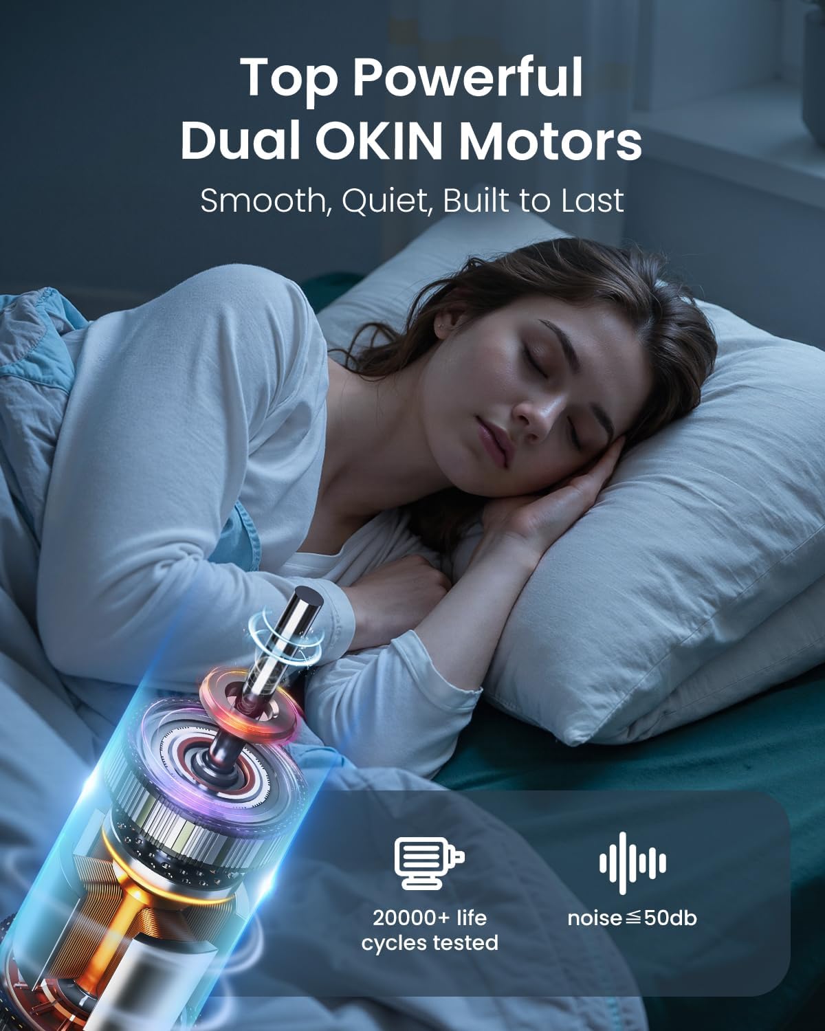 King Adjustable Bed Base Frame with Wireless Remot, Easy Installation, Heavy-Duty Steel Frame, Whisper-Quiet Motor, Head & Foot Lift, Zero Gravity & Anti-Snore Modes Comfort (79" L x 74" W x 12.72" H)