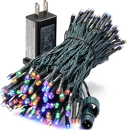 Miniatura 1 de 150 tiras de luces de Navidad, 56 pies de longitud total, 50 pies de longitud iluminada, uso en interiores y exteriores, para decoración de árbol de