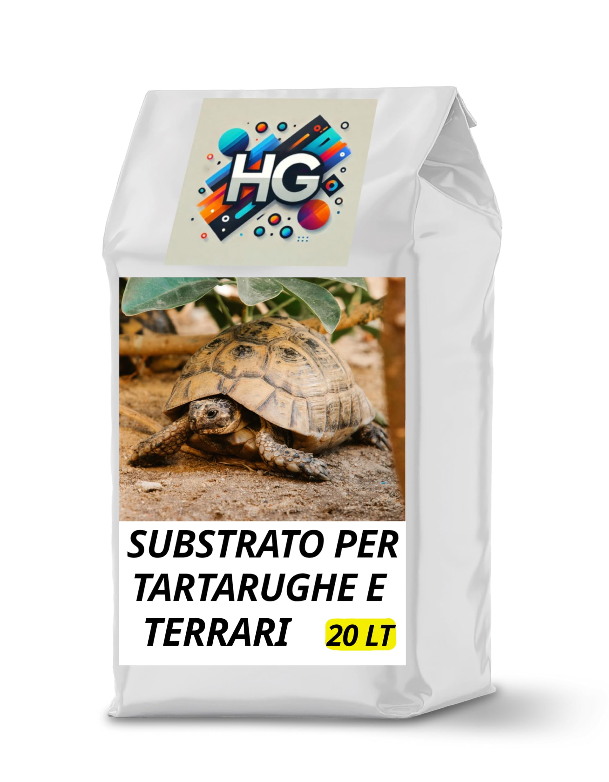 VerdeVita Substrato per Tartarughe da Terra - Substrato specifico per Terra e Terrari - Terriccio per Tartarughe - 20 L