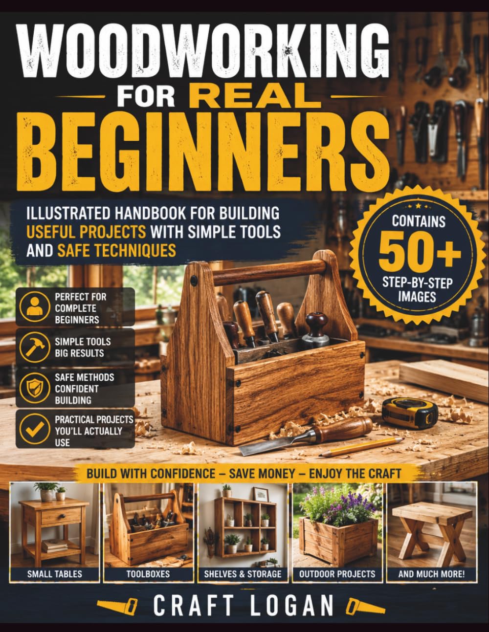 Woodworking for Real Beginners: Illustrated Handbook for Building Useful Projects with Simple Tools and Safe Techniques