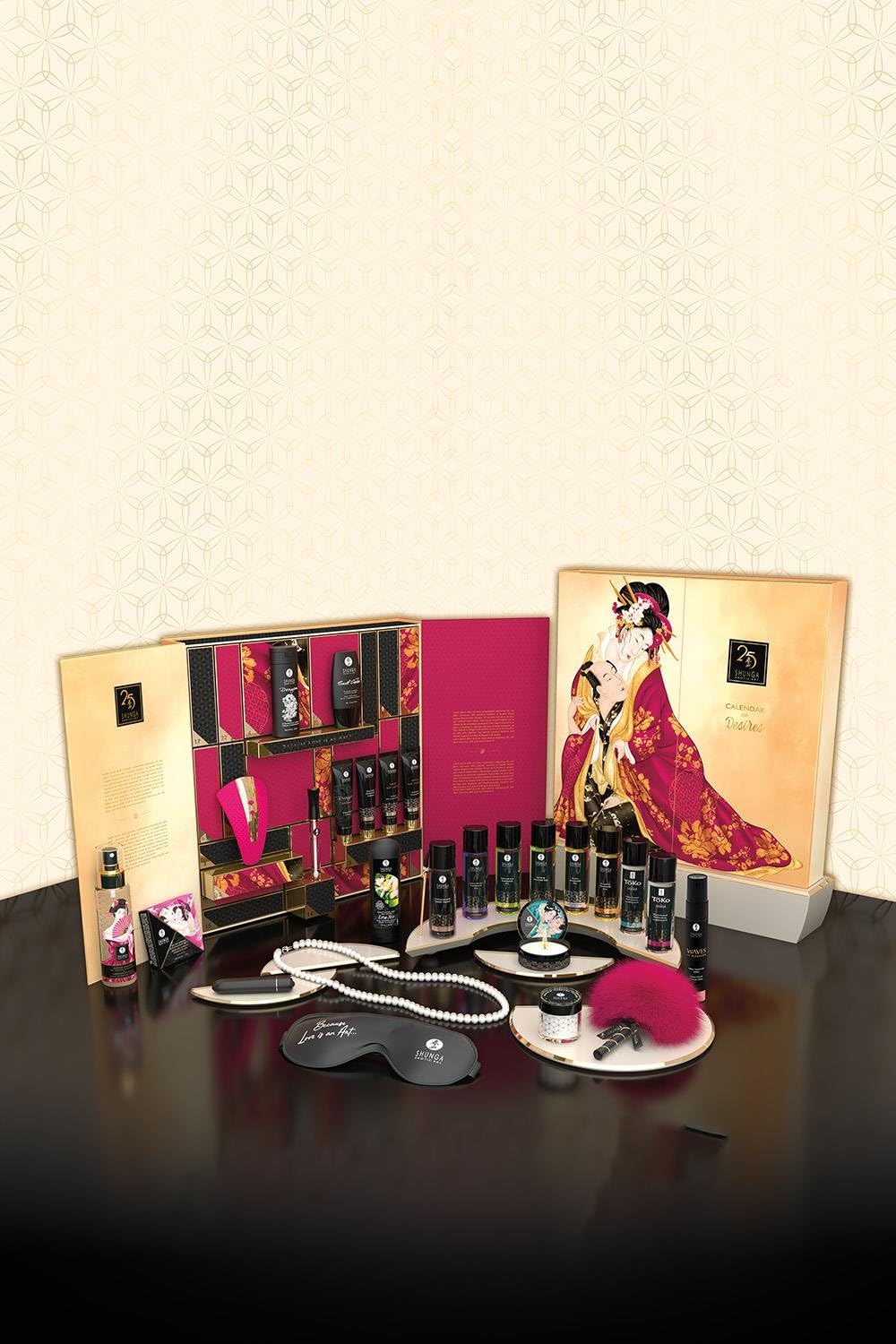 SHUNGA Calendario de Deseos 25 Cumpleaños, Edición Limitada, Colección de 25 Piezas, Caja Lujoso, Productos Sensuales