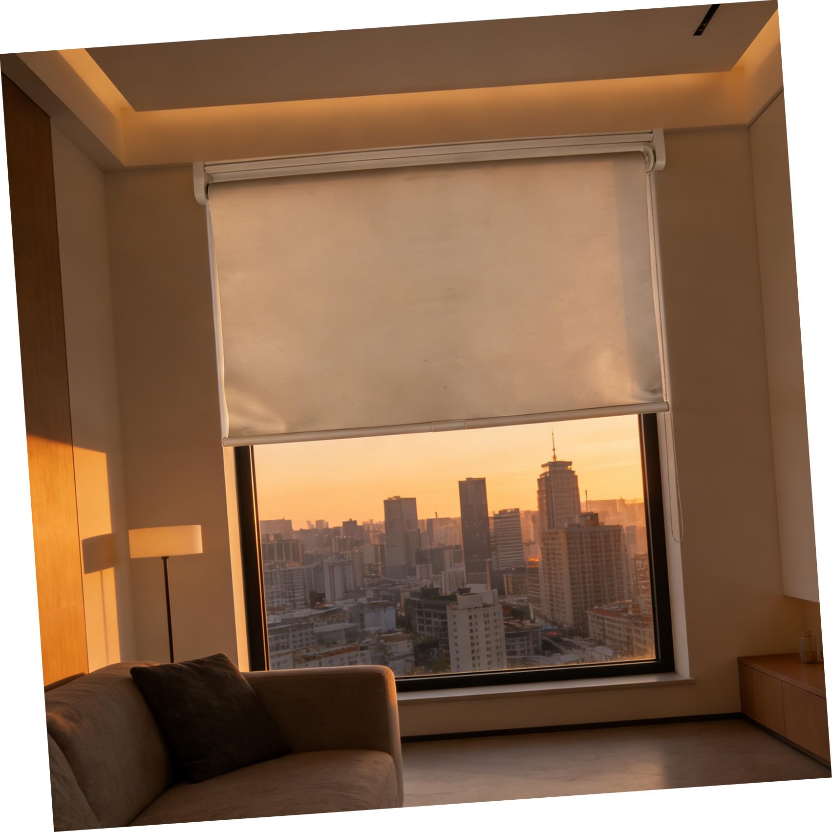 Balacoo Tenda Rullo Oscurante senza Fili, Tenda Rullo per Finestra Bianca, Poliestere e Metallo, Controllo della Luce, Oscuramento Stanza, per Finestre e Porte, Casa Ufficio, e Animali