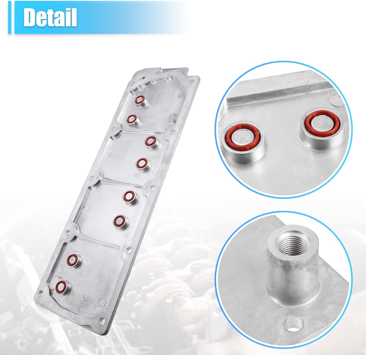 X AUTOHAUX Engine Block Valley Cover Kit with Gasket Bolt No.12610141/12598832 LS2 LS3 LS7 for Chevrolet Silverado 1500 07-13 for GMC Sierra