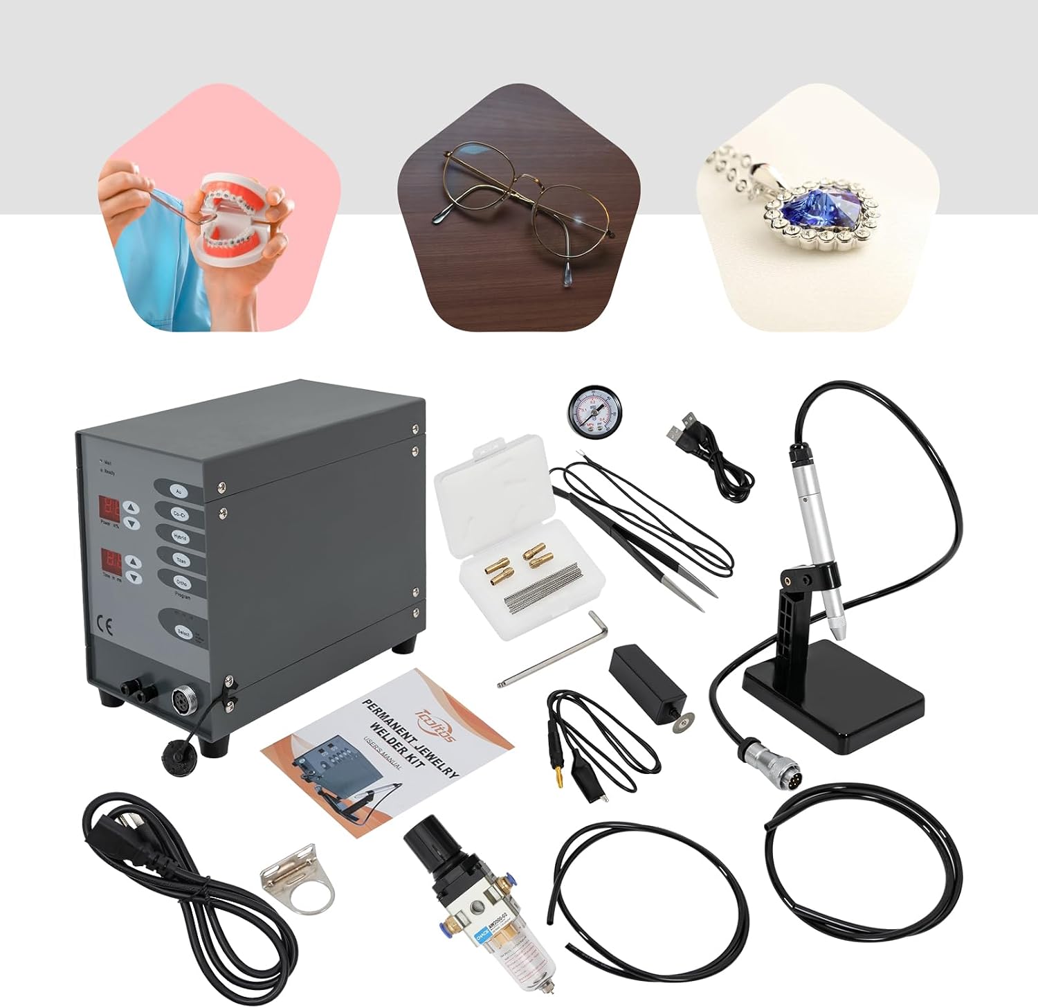 Spot Welding Machine, Automatic Spot Welding Machine Computer Numerical Control, Permanent Jewelry Welder Kits Weldable Solid Gold, for home DIY and general repairing work
