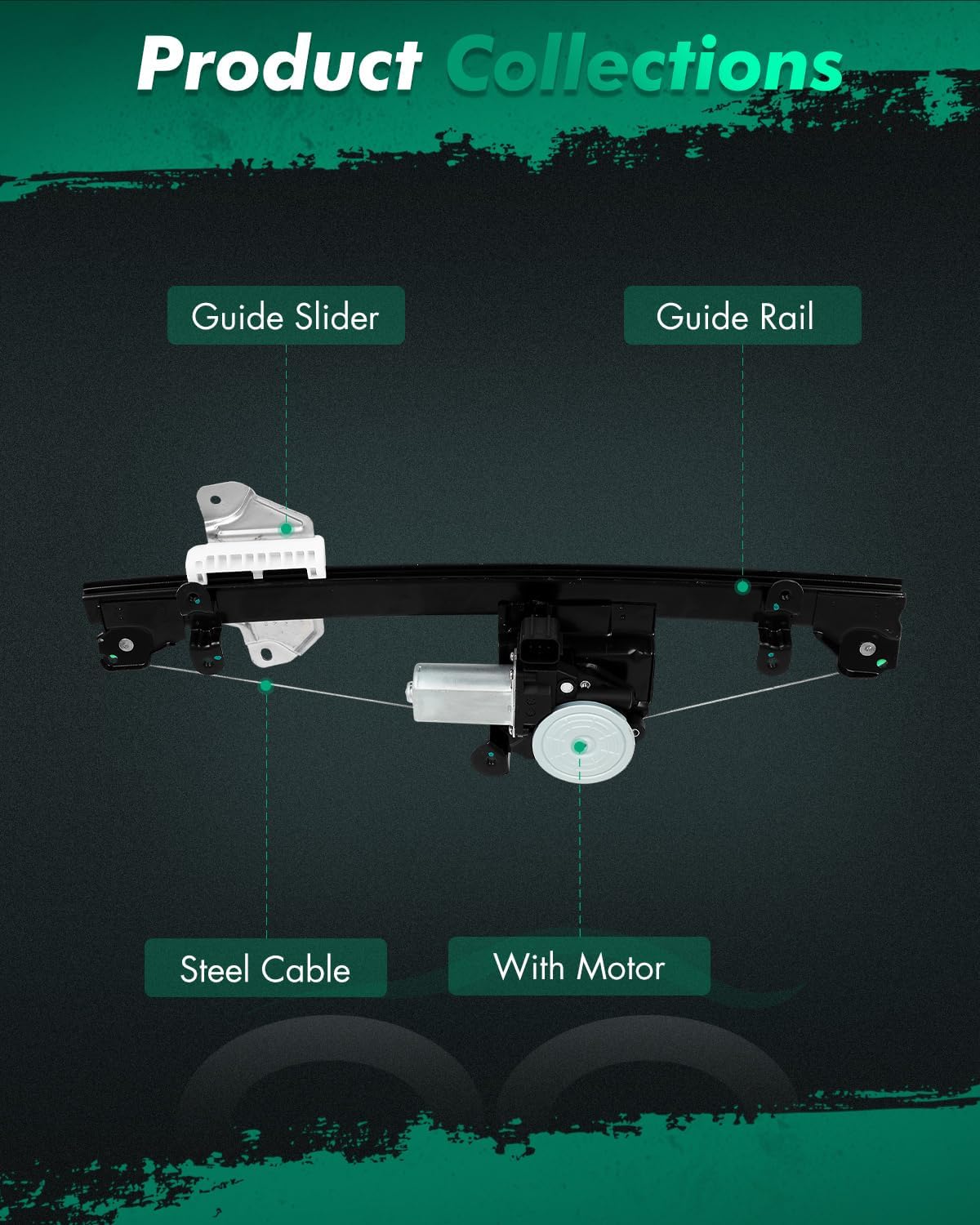 SCITOO Front Right Passenger Side Power Window Regulator With Motor Replacement for 2013-2018 for Nissan Altima