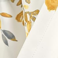 Vista 5 de Lush Decor Tanisha - Cenefa para cortina de oscurecimiento de habitación, 18 pulgadas de largo x 52 pulgadas de ancho, amarillo y gris