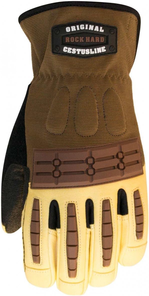 70% оƒƒ Evеrуthіng Cestus 6207 2XL Rock-Hard Original Rancher Gloves, 3" Height, 5" Width, 8" Length, Fabric/Leather, 2XL, Brown/Tan (Pack of 1)