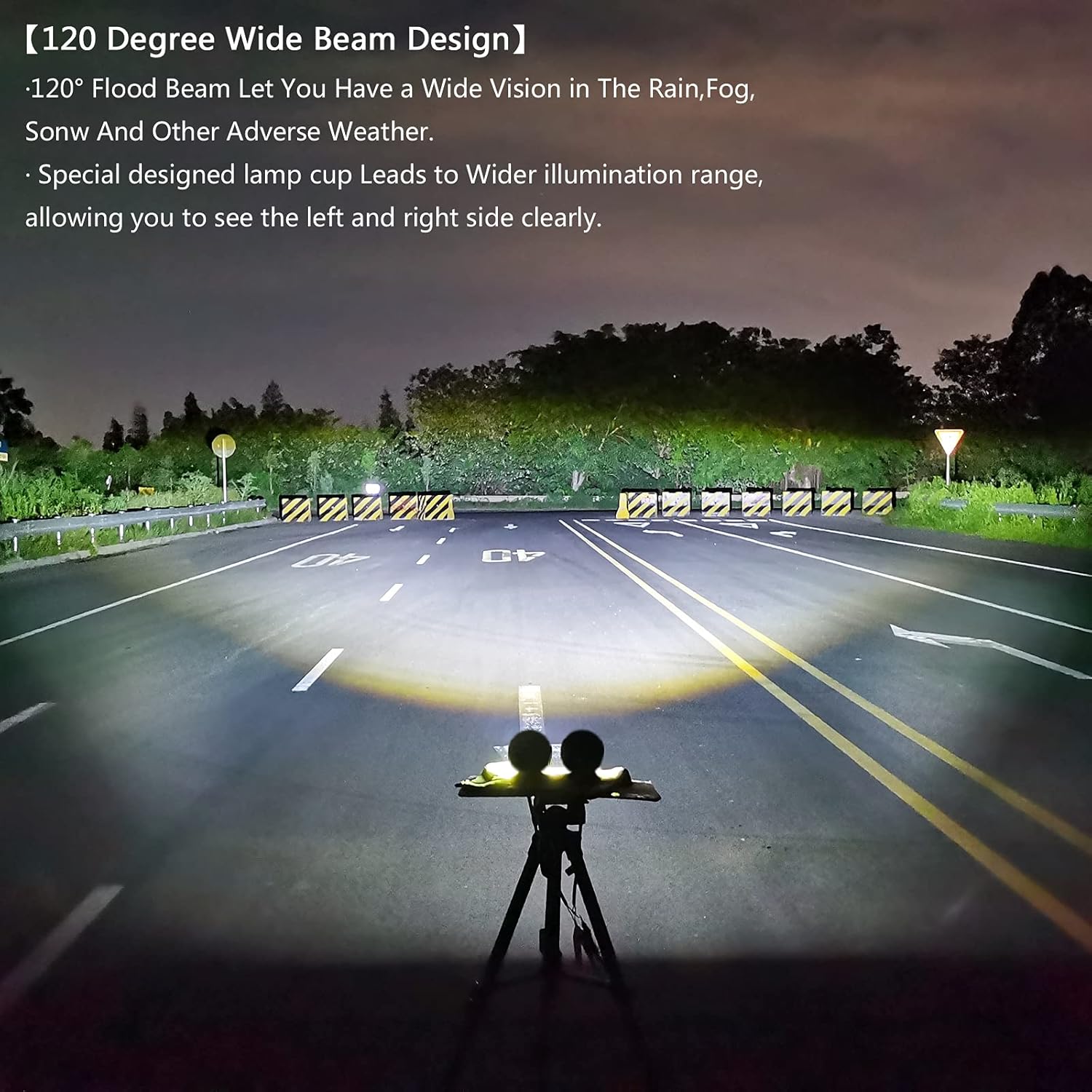 5 Inch Round 30W Fog Light White 6000K Led Pods White Flood Beam For Car 4x4 Offroad Truck ATV 12V 24V Led Angel Eyes Motorcycle Waterproof Driving Lights (Pack of 2)