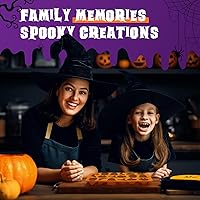 Vista 6 de Moldes de Halloween de silicona para chocolate, paquete de 2, moldes de caramelo de chocolate de Halloween 3D en forma de calavera, murciélago