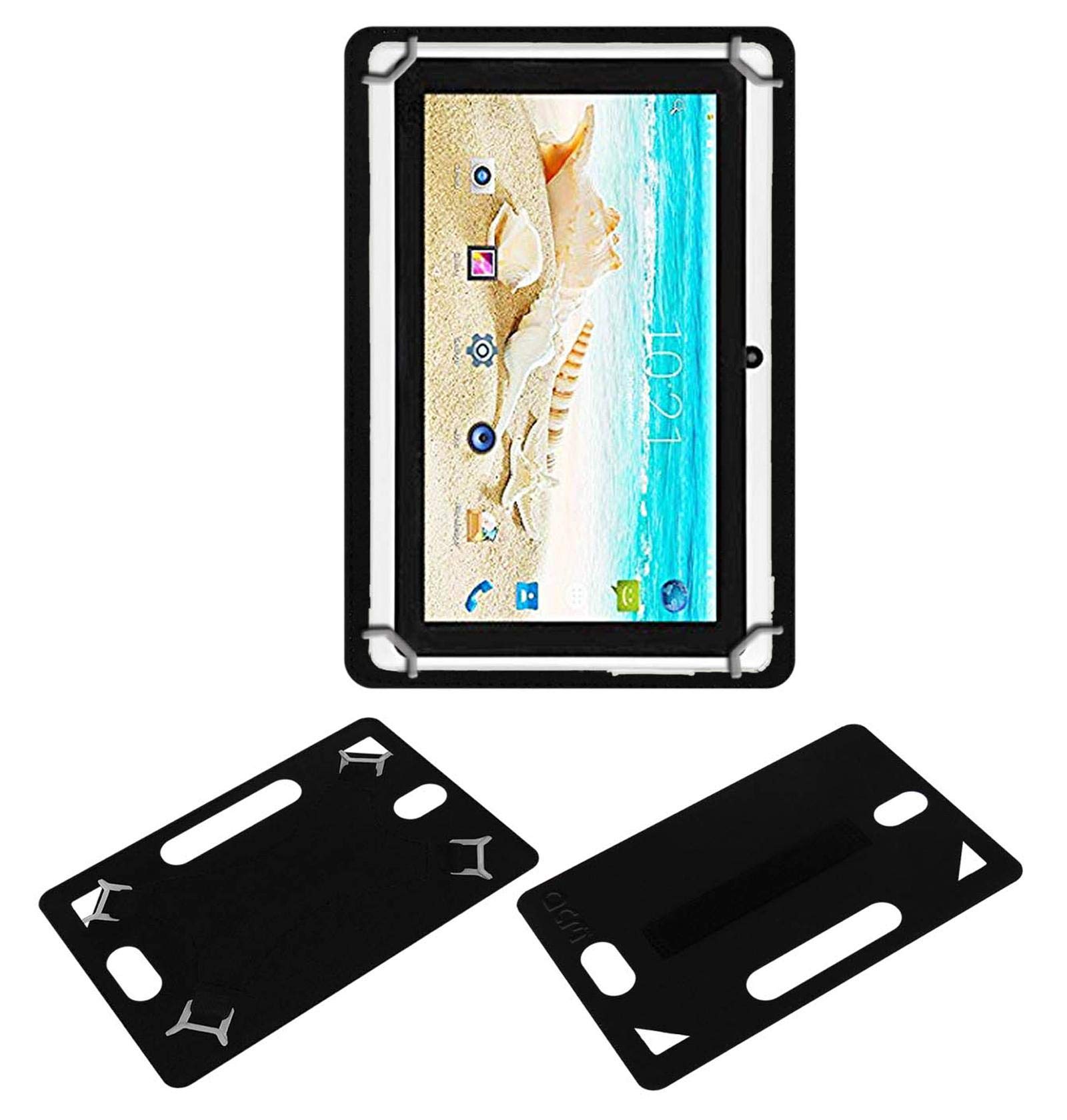 Acm Leather Back Hand Case Compatible with Xuba Q88 Tablet Cover Black