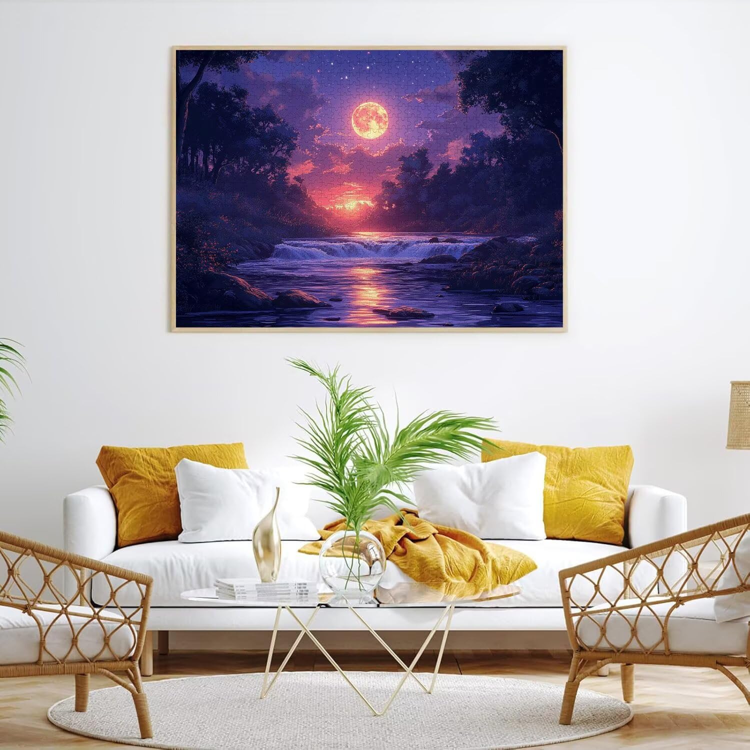 Puzzle 2000 sztuk 99x70 cm, puzzle dla dorosłych księżyc krajobraz, n-849