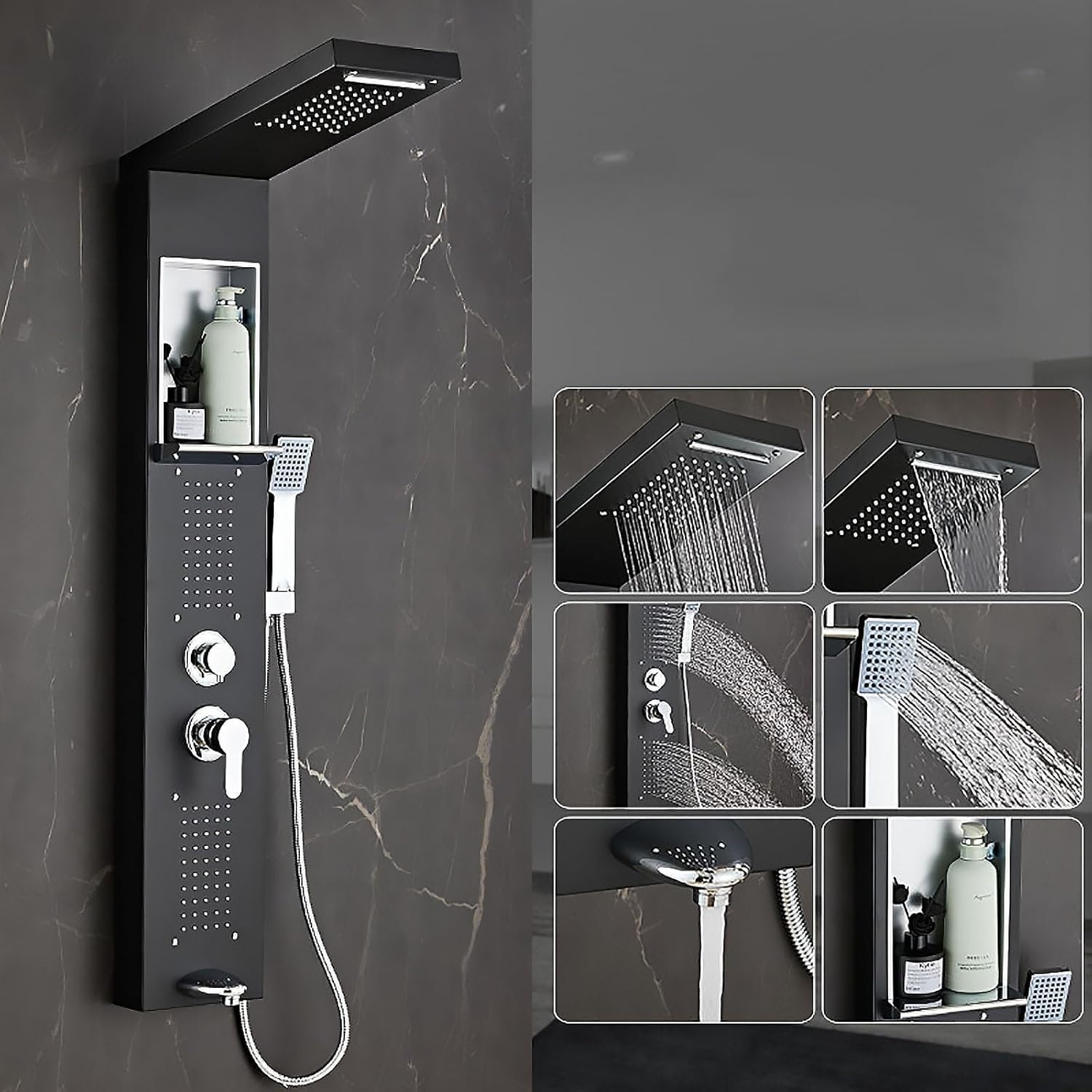 棚付きシャワーパネルシステムタワー、シャワーパネルタワーシステム