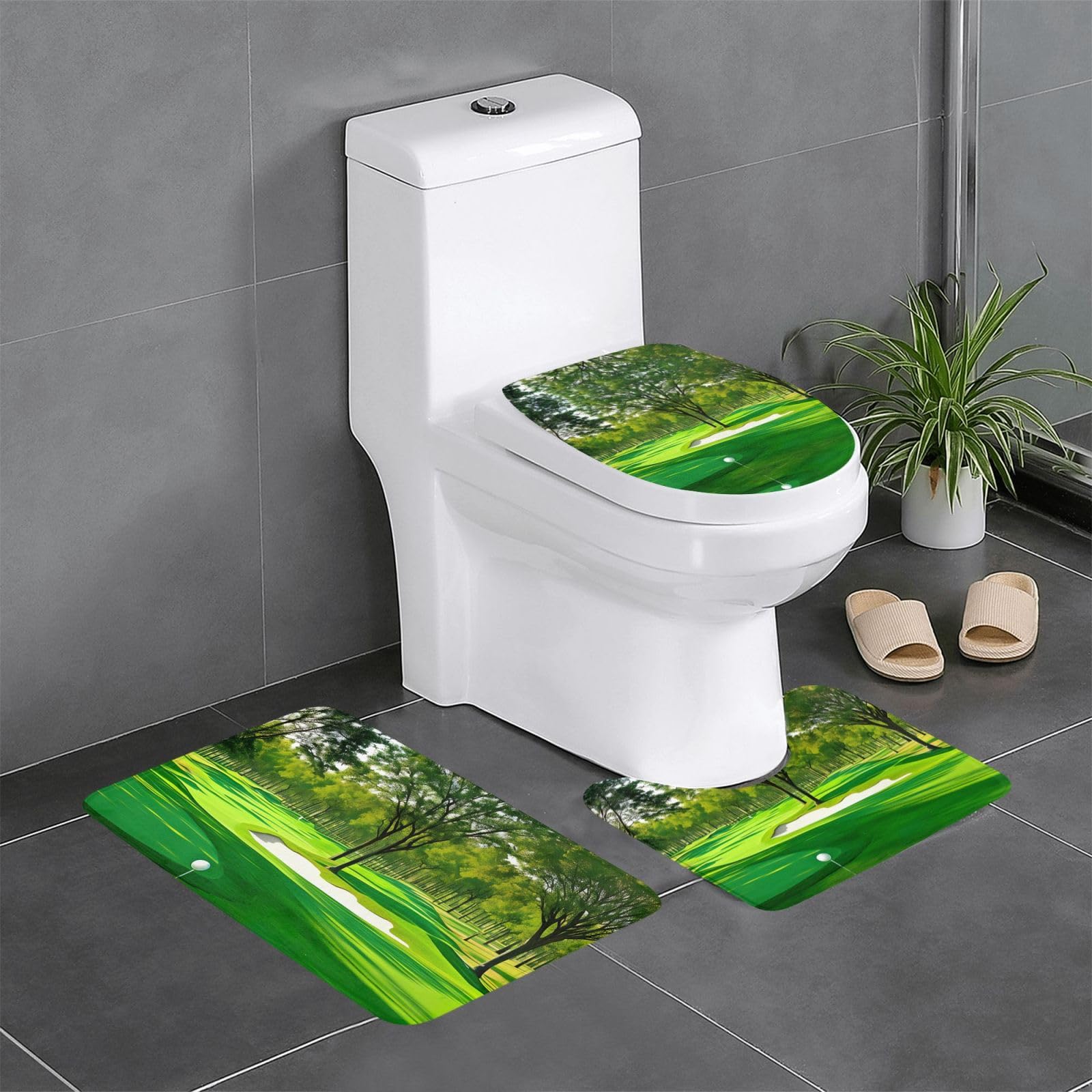 Tapis de bain imprimé Golf Resort Park pour habiller la coiffeuse