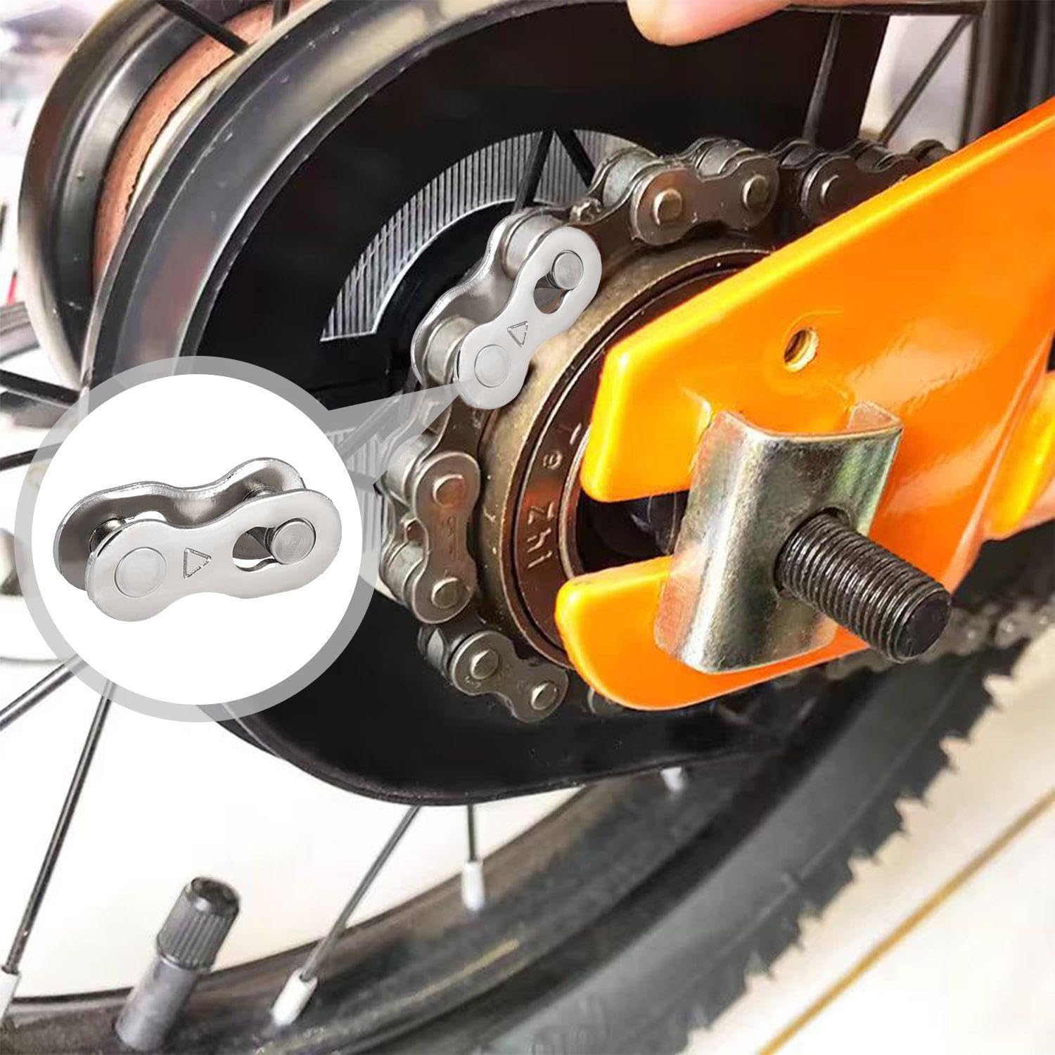 8 Pares De Hebillas Mágicas para Cadena De Bicicleta De Montaña, Cadena Rápida Plateada para Bicicleta De Carretera, Cadena De Velocidad para Bicicleta, 8 Velocidades