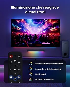 MEREDO 3.1CH Sound Bar with Subwoofer & Light Bars