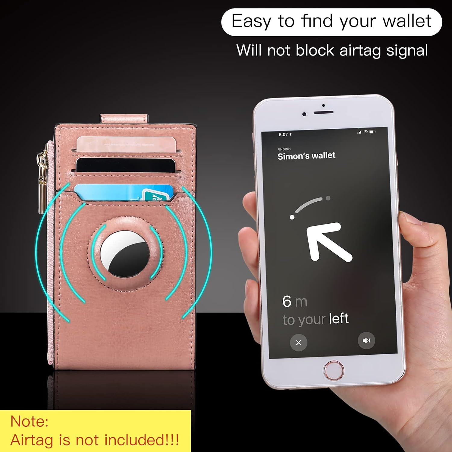 FALAN MULE Womens Wallet Genuine Leahter Bifold Credit Card Holder with Built-in Integrated Case