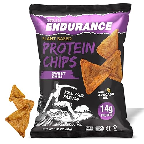 Chips de proteína Snacks sin gluten a base de plantas Paquete de 12 bocadillos ricos en proteínas, horneados con aceite de aguacate Proteína