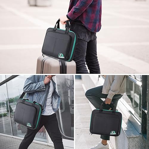 Miniatura 4 de Pool Ball Case, Padded Billiard Carrying Bag Travel Storage Box with Handle and Shoulder Strap, Pool Ball Holder for 17 or 12 Billiards Balls Set