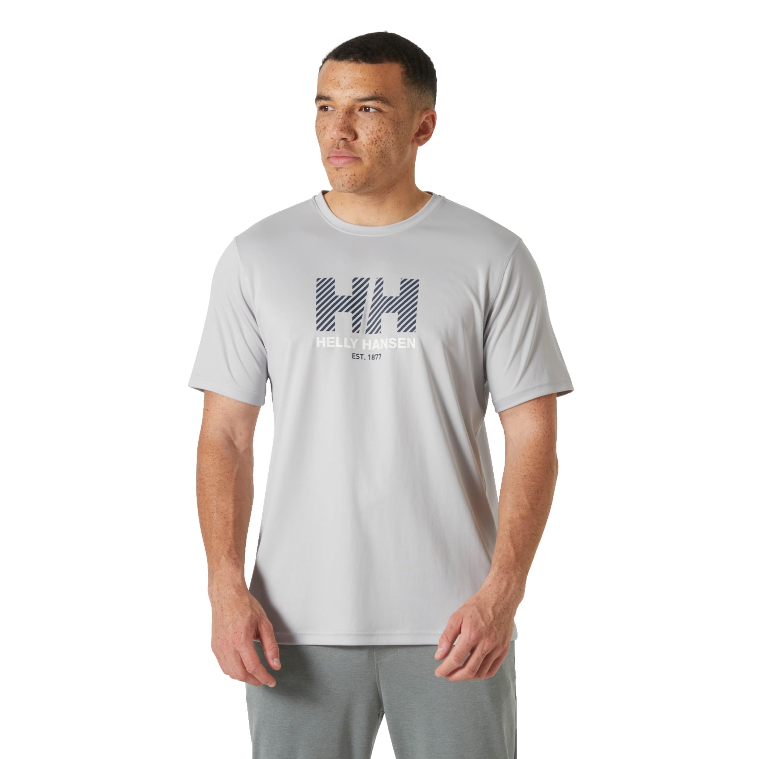 Helly Hansen HH Tech Graphic T-Shirt 2.0 – Grey Fog, Größe M