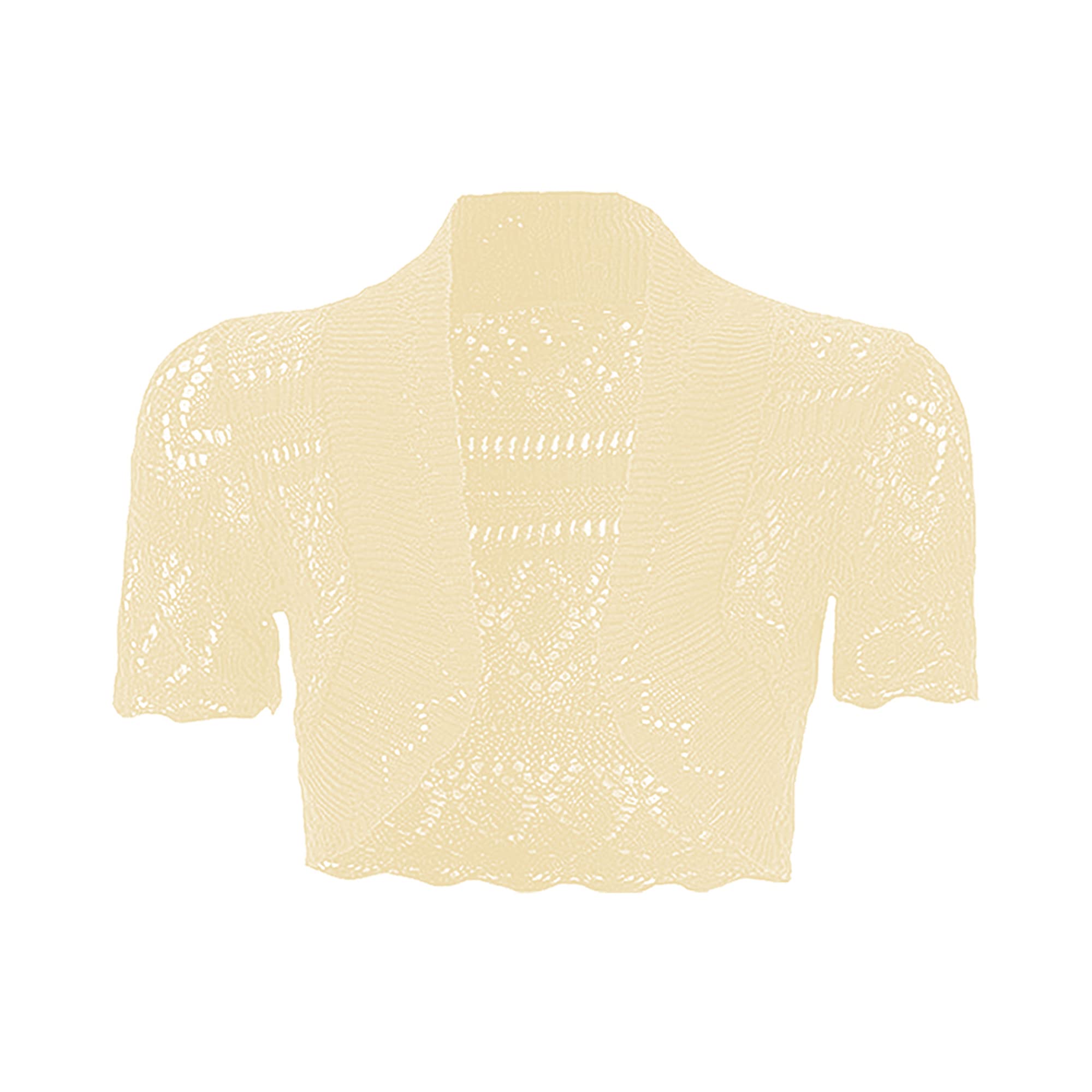 Gal Moda | Little Girl Short Sleeve Cardigan Shrugs in Knitted Pointelle | Cardigan Sweater Elegant Shrugs for Kids