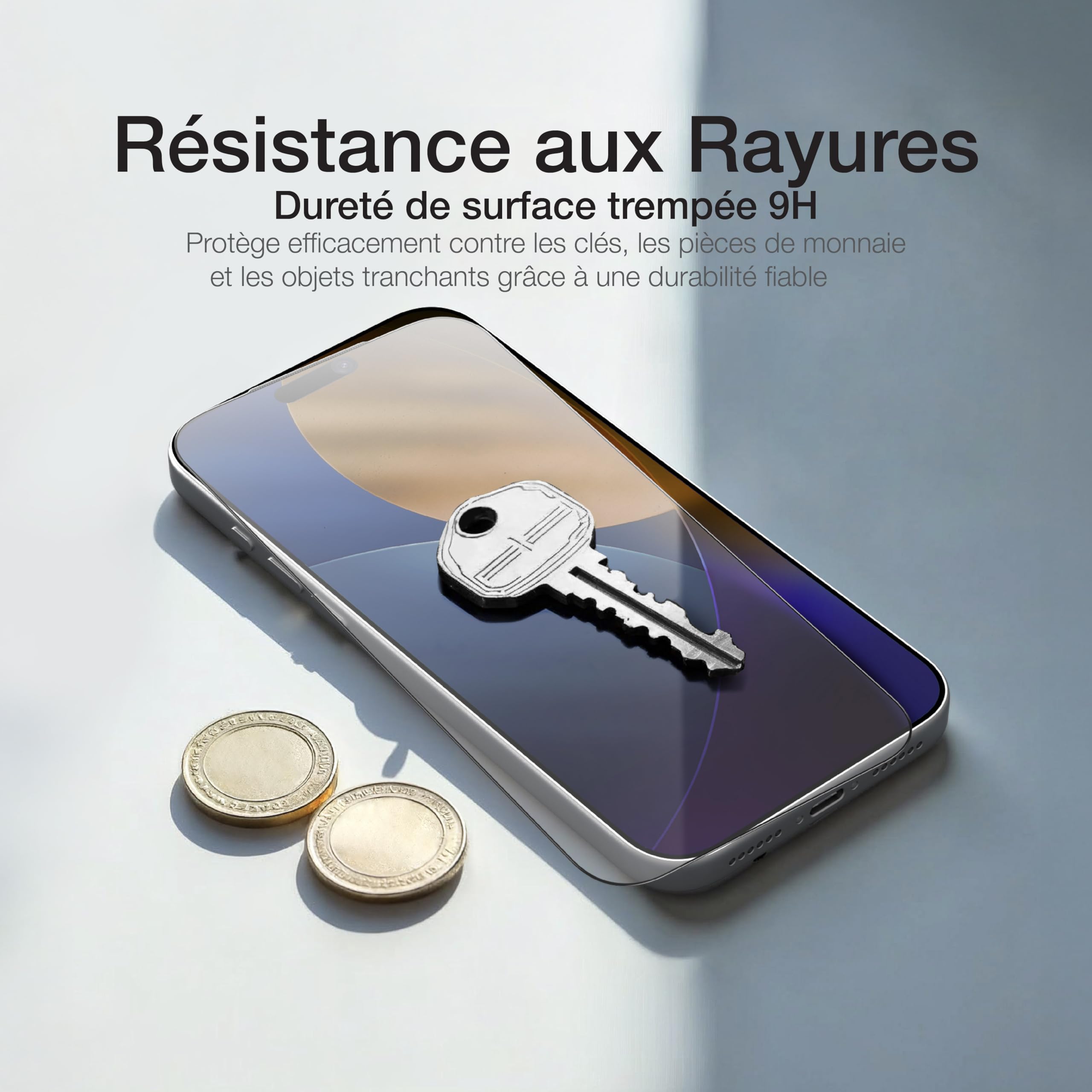 AMAZINGthing pour iPhone 17 Pro Max protecteur d’écran verre trempé 9H Anti Lumière Bleue lot de 2