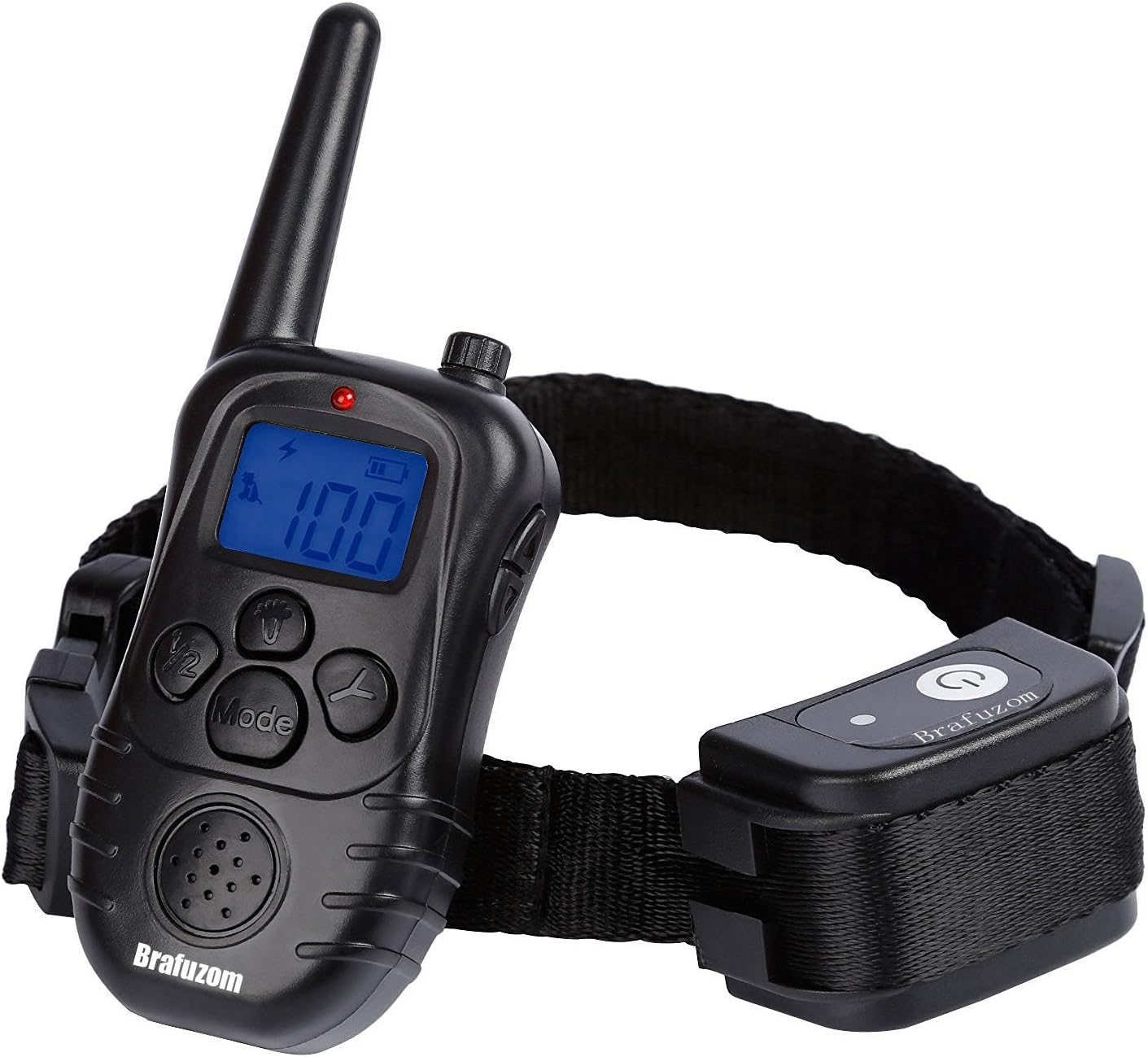 Dog Training Collar with Remote Rechargeable and Waterproof E-Collar Pet Bark Trainer with Beep Vibration Electric Shock Collar for Dogs, 330 yd