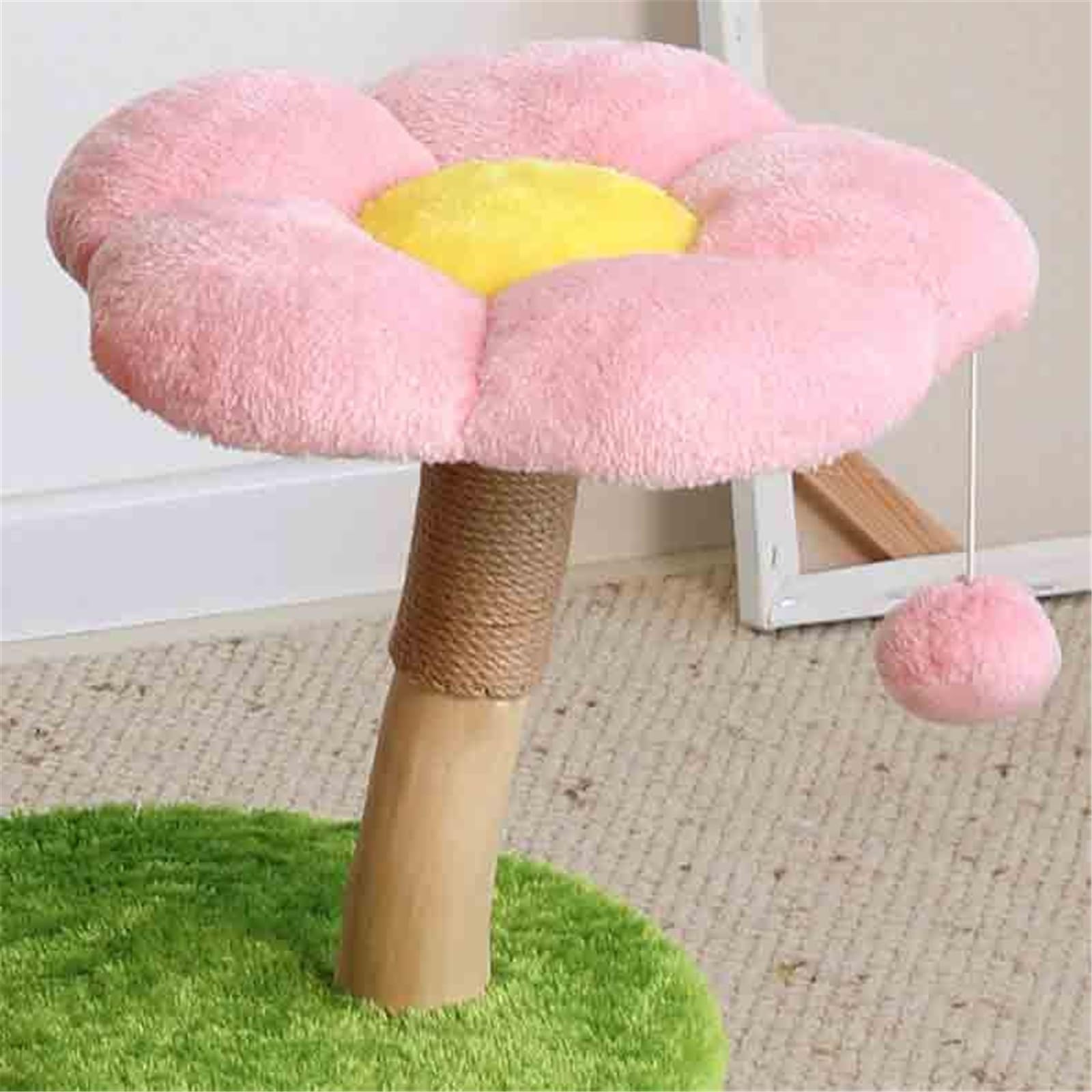 Piccolo tiragraffi compatto for appartamenti, comodi posatoi in peluche e condomini a scomparsa