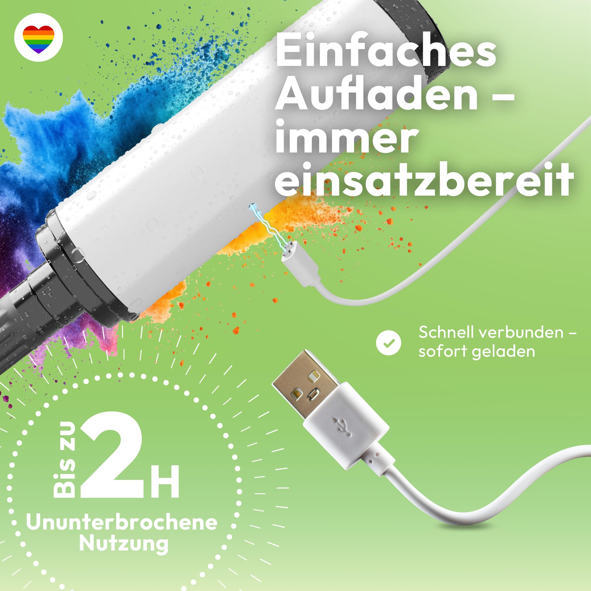 marielove Analdusche & Intimdusche 18cm auch Reinigung für Sexpuppen, Torsos & Masturbatoren – Stark + Akku + UV Sterilisator – Hygienische Anal Po Spülung & Tiefenreinigung – Version 2025