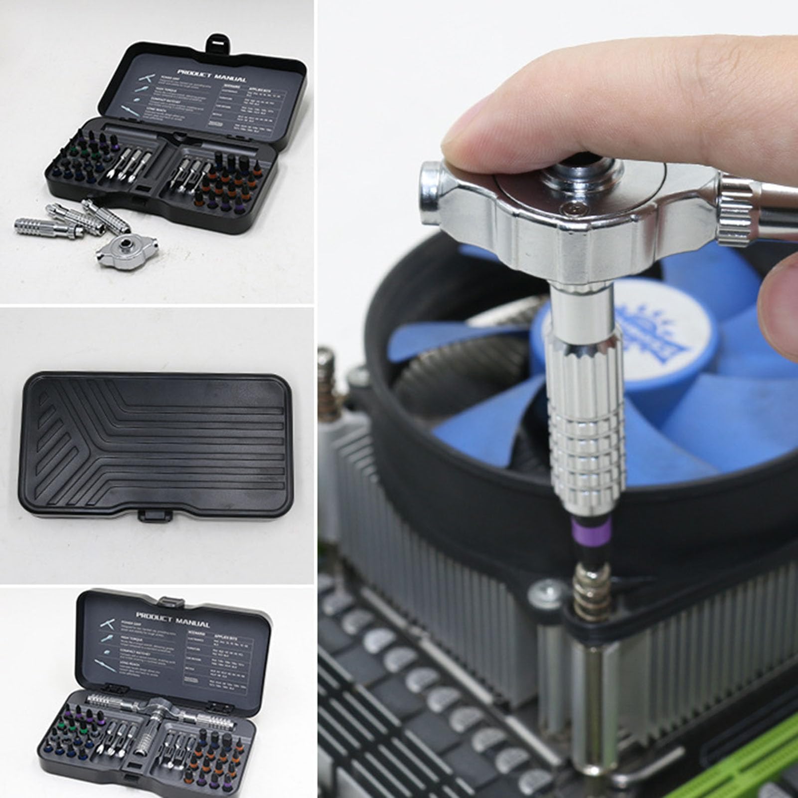 Set cacciaviti a cricchetto Precisione Ergonomica 40 In 1 | Kit Punte Avvitatore Per Mobili Per Auto, Elettricista, Elettronica, Edilizia, Falegnameria, Idraulica, Industriale, Casa